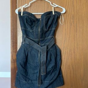 Jean Paul Gaultier Venus Venus Jean Dress Boom Boom Jeans Dresses Denim  Mini Strapless Dress With Pockets Poshmark
